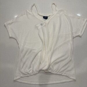 NWT Buckle Daytrip Cold Shoulder White Cream Knit Top Women Small